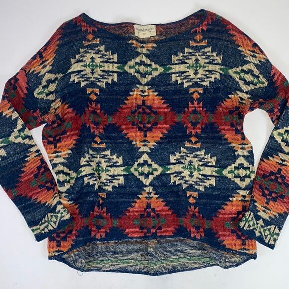 Denim & Supply Aztec print sweater C32 - Picture 3 of 8